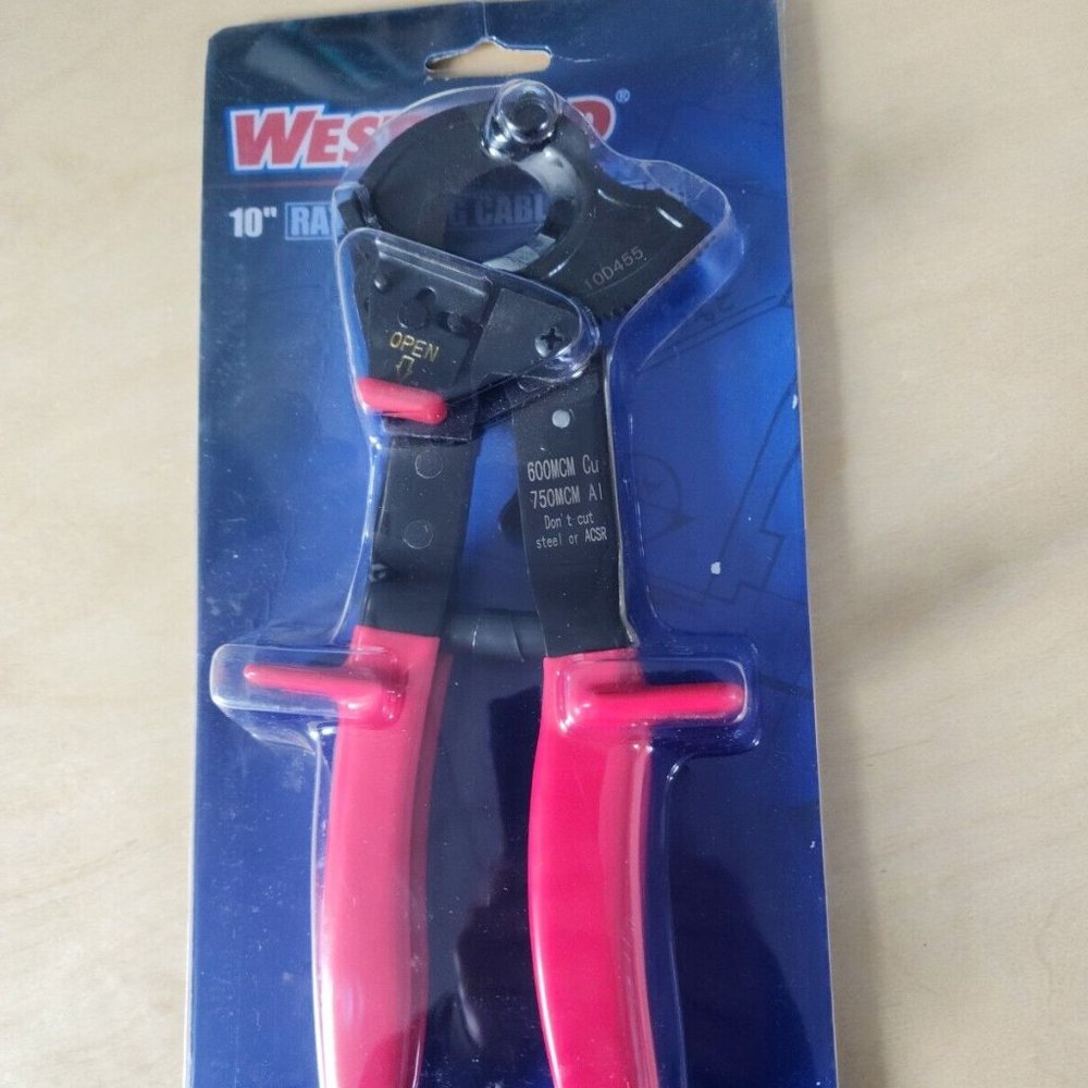 10" Cable Cutter, Ratchet, 600 MCM